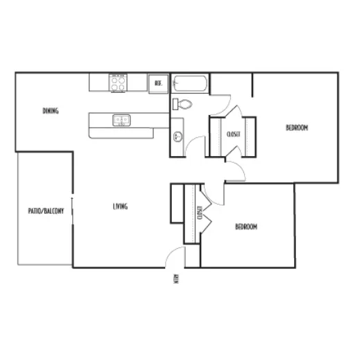 The Residence on Lamar Arlington Floorplan 11