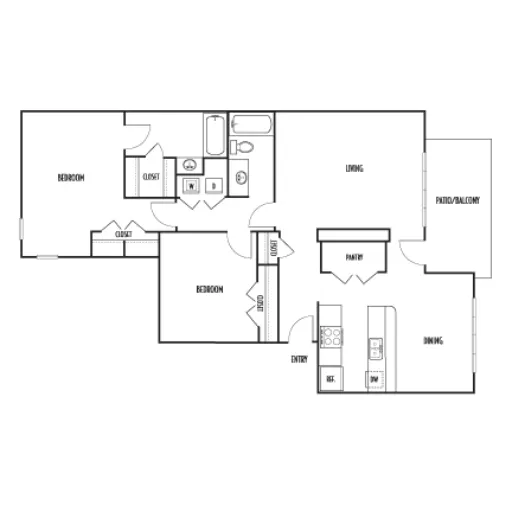 The Residence on Lamar Arlington Floorplan 13