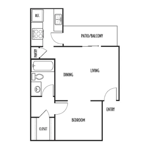 The Residence on Lamar Arlington Floorplan 2