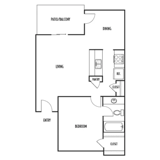 The Residence on Lamar Arlington Floorplan 3