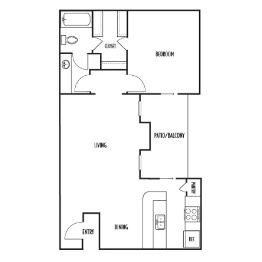 The Residence on Lamar Arlington Floorplan 5