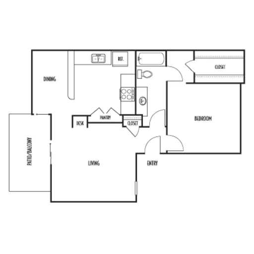 The Residence on Lamar Arlington Floorplan 6