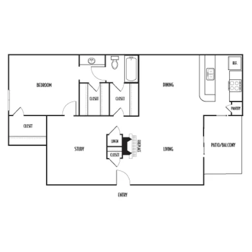 The Residence on Lamar Arlington Floorplan 8