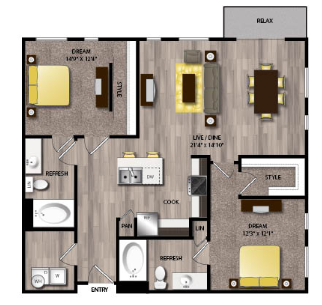 The Scenic at River East Fort Worth Floorplan 14
