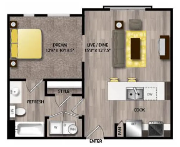 The Scenic at River East Fort Worth Floorplan 3