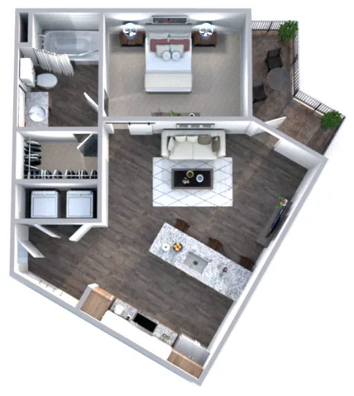 The Truman Arlington Commons Floorplan 1