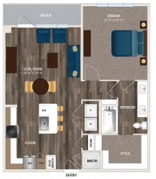 The Union at River East Fort Worth Floorplan 11