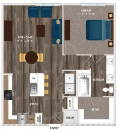 The Union at River East Fort Worth Floorplan 12