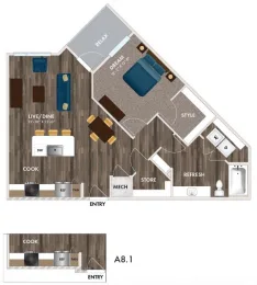 The Union at River East Fort Worth Floorplan 13