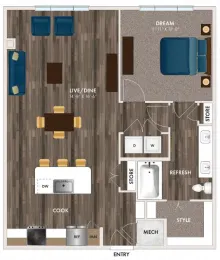The Union at River East Fort Worth Floorplan 14