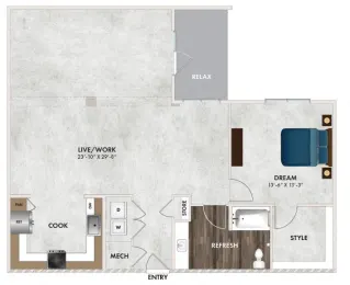 The Union at River East Fort Worth Floorplan 17