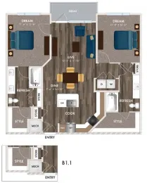 The Union at River East Fort Worth Floorplan 19