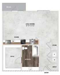 The Union at River East Fort Worth Floorplan 2