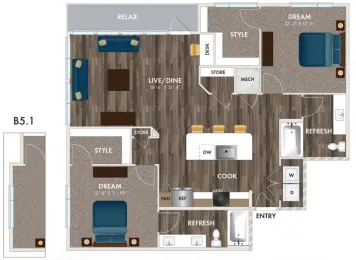 The Union at River East Fort Worth Floorplan 23