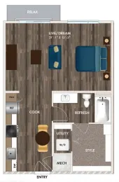 The Union at River East Fort Worth Floorplan 4