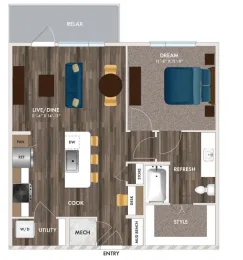 The Union at River East Fort Worth Floorplan 8