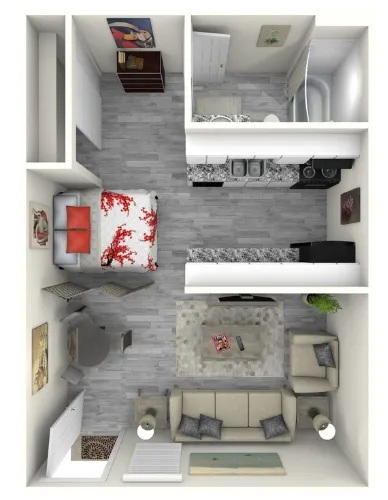 The Villas at Sierra Vista Fort Worth Floorplan 1
