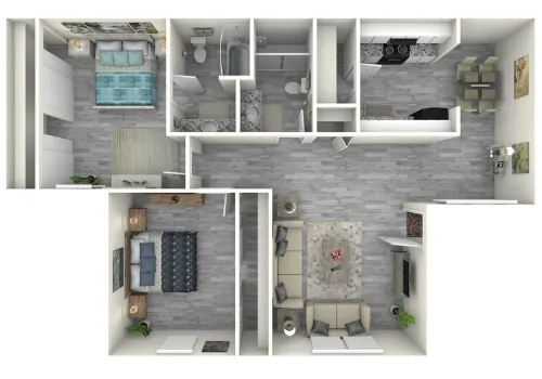 The Villas at Sierra Vista Fort Worth Floorplan 6