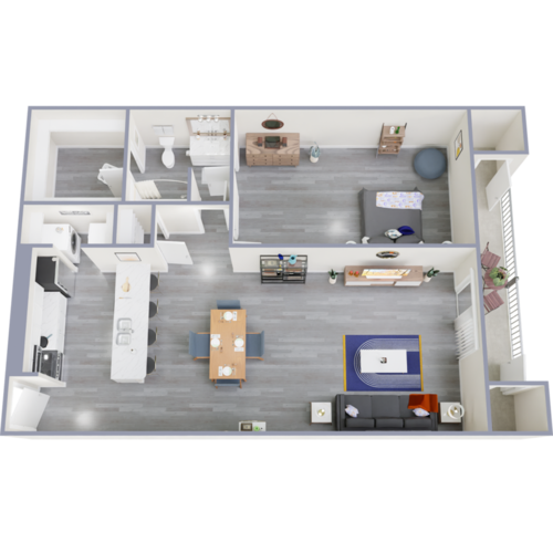 The Washington Apartment Homes Arlington Floorplan 1