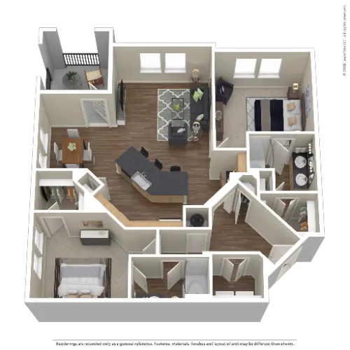 Three77 Park Fort Worth Floorplan 7