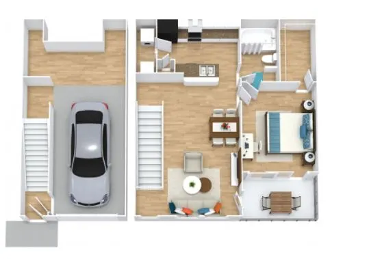 Townhomes Of Coyote Ridge Carrollton Floorplan 1