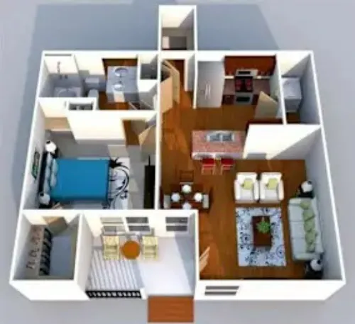 Trinity Bell Gardens Apartments Fort Worth FloorPlan 1