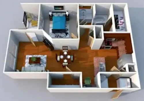 Trinity Bell Gardens Apartments Fort Worth FloorPlan 2