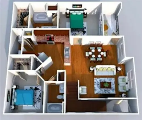 Trinity Bell Gardens Apartments Fort Worth FloorPlan 7