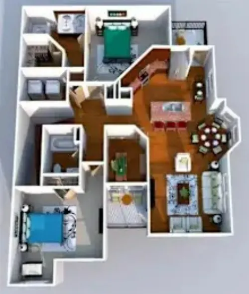Trinity Bell Gardens Apartments Fort Worth FloorPlan 9