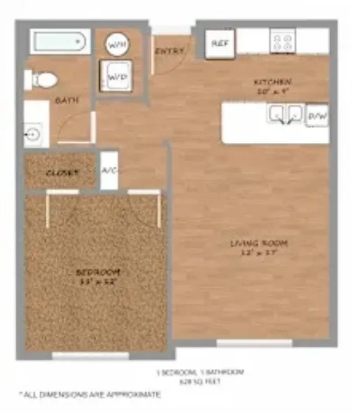 Urban Square Denton FloorPlan 1