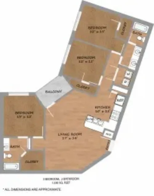 Urban Square Denton FloorPlan 14