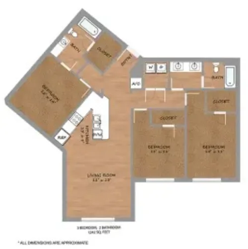 Urban Square Denton FloorPlan 15