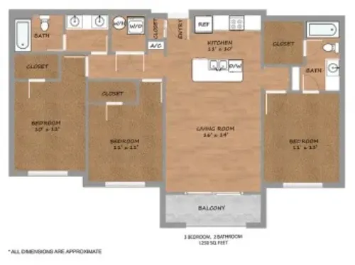 Urban Square Denton FloorPlan 17