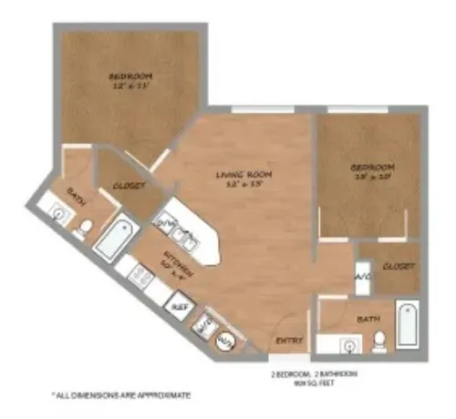 Urban Square Denton FloorPlan 5