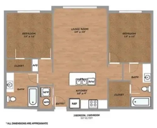 Urban Square Denton FloorPlan 9