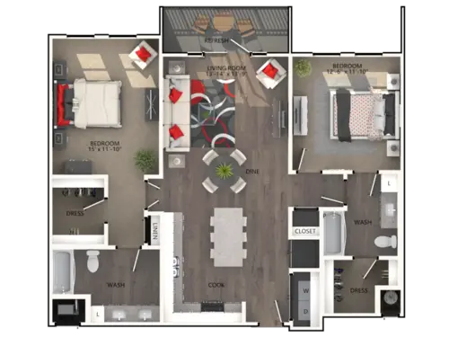 Varia at Highland Village Floorplan 15