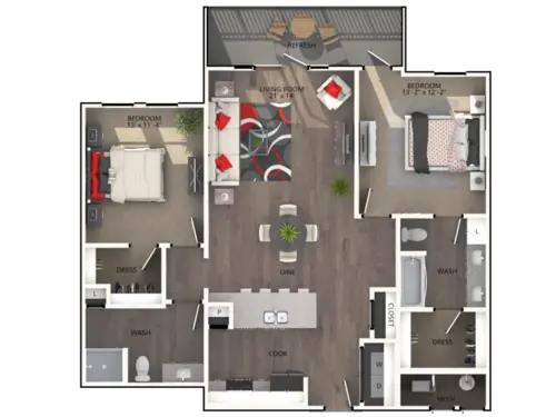 Varia at Highland Village Floorplan 18