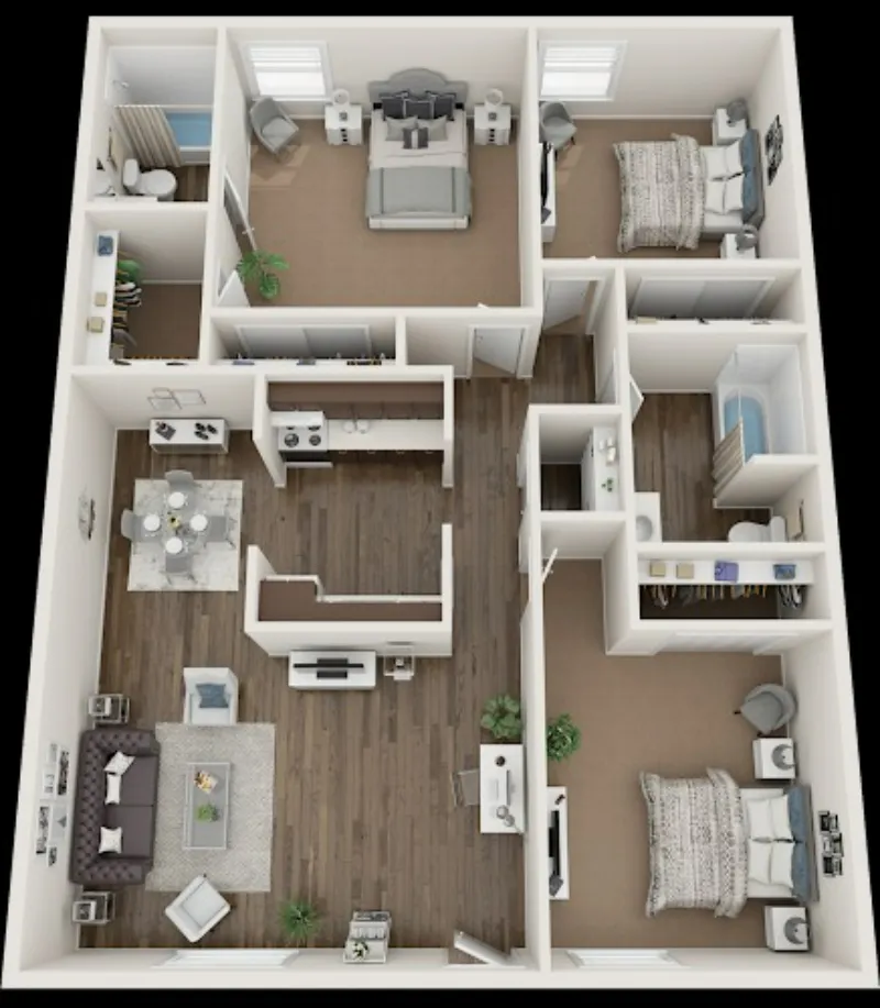 Villas at 1404 Fort Worth FloorPlan 13