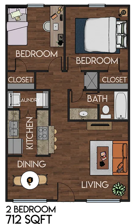 Vineyard Apartments Denton Apartment Floorplan 3