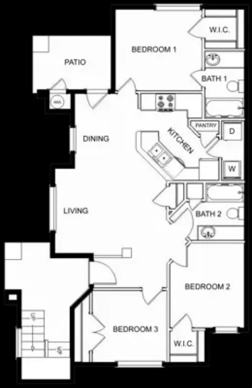 Waterford at Spencer Oaks Denton FloorPlan 1