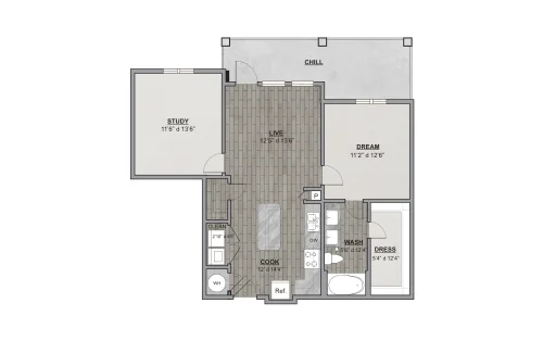 Westhouse Flats Fort Worth Floorplan 1