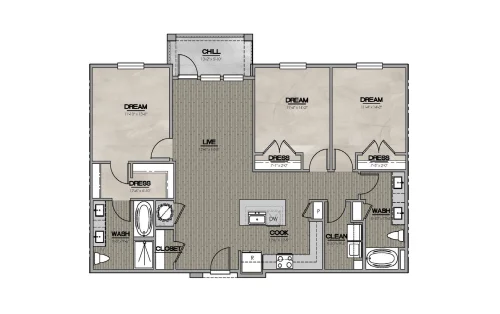 Westhouse Flats Fort Worth Floorplan 13