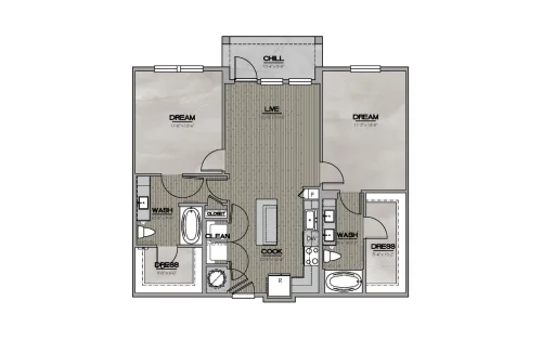 Westhouse Flats Fort Worth Floorplan 6