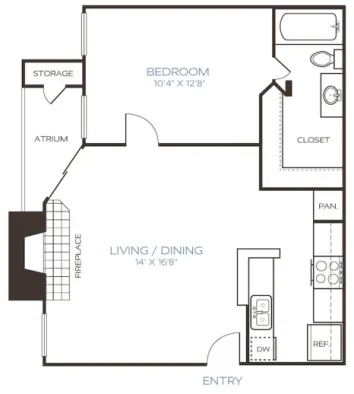Westley Apartments Arlington Floorplan 1
