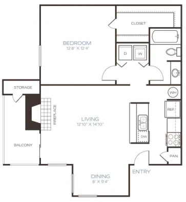 Westley Apartments Arlington Floorplan 2