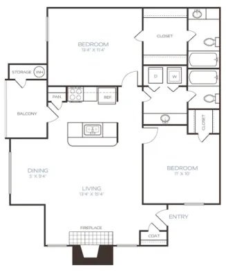 Westley Apartments Arlington Floorplan 6