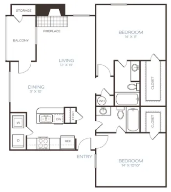 Westley Apartments Arlington Floorplan 8