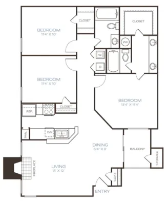 Westley Apartments Arlington Floorplan 9