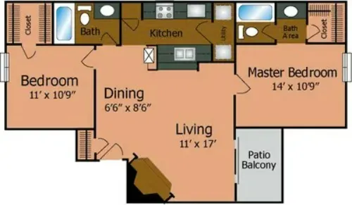 Westwind Apartments Denton FloorPlan 3