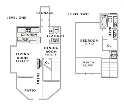 Woodbridge Townhomes Arlington floor plan 1